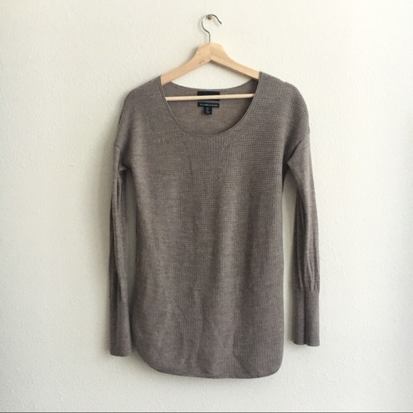 Anthropologie Sweaters - Cynthia Rowley 100% Merino Wool Sweater Brown